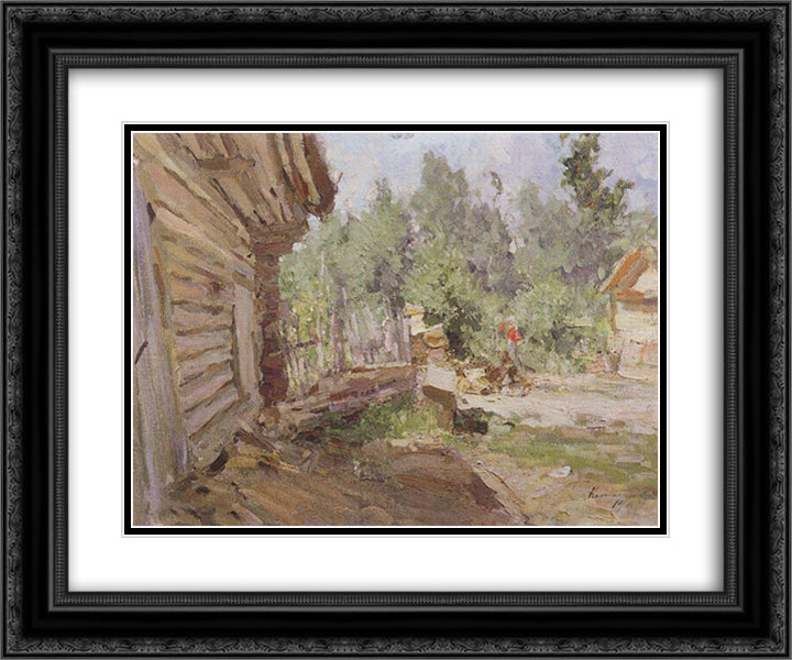 Patio 24x20 Black Ornate Wood Framed Art Print Poster with Double Matting by Korovin, Konstantin