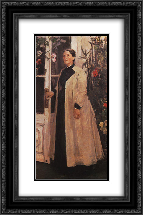 Portrait of Olga Orlova 16x24 Black Ornate Wood Framed Art Print Poster with Double Matting by Korovin, Konstantin