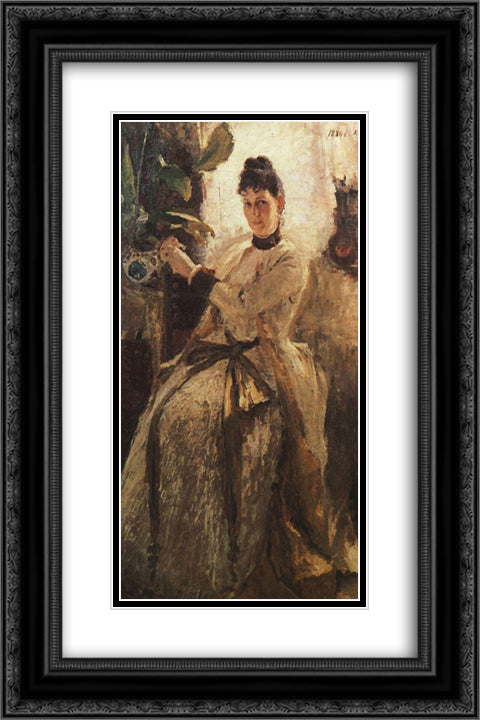 Portrait of Sofia Golitsyna 16x24 Black Ornate Wood Framed Art Print Poster with Double Matting by Korovin, Konstantin