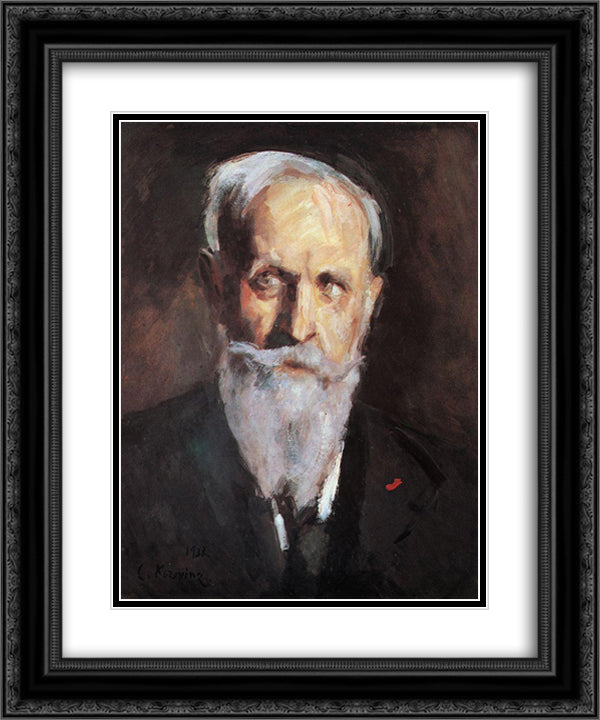 Self-portrait 20x24 Black Ornate Wood Framed Art Print Poster with Double Matting by Korovin, Konstantin