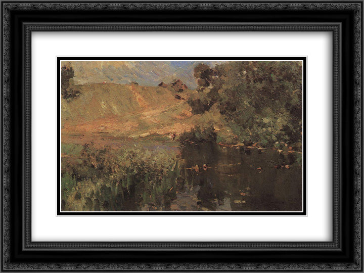 Summer 24x18 Black Ornate Wood Framed Art Print Poster with Double Matting by Korovin, Konstantin