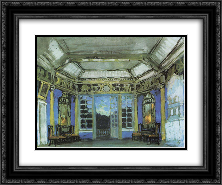 Summer office of Prince Vasily Golitsyn 24x20 Black Ornate Wood Framed Art Print Poster with Double Matting by Korovin, Konstantin