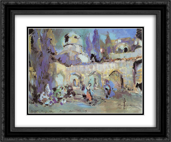 The Dance 24x20 Black Ornate Wood Framed Art Print Poster with Double Matting by Korovin, Konstantin