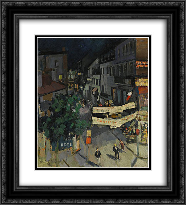 Vichy at Night 20x22 Black Ornate Wood Framed Art Print Poster with Double Matting by Korovin, Konstantin
