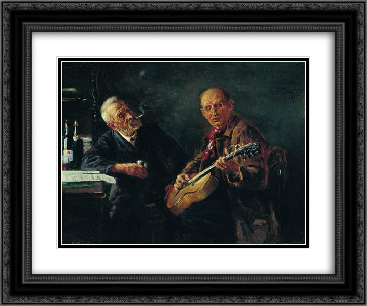 Friends 24x20 Black Ornate Wood Framed Art Print Poster with Double Matting by Makovsky, Konstantin