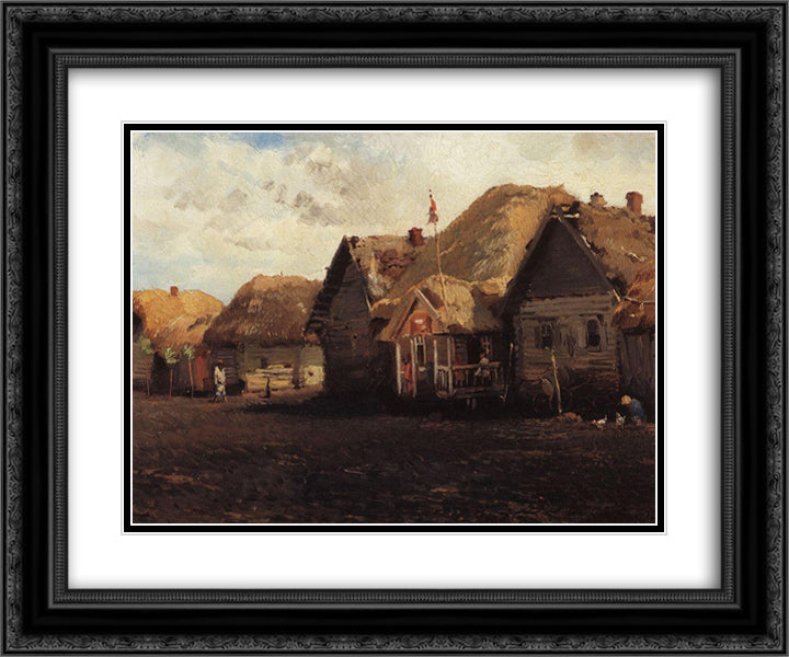 Landscape 24x20 Black Ornate Wood Framed Art Print Poster with Double Matting by Makovsky, Konstantin