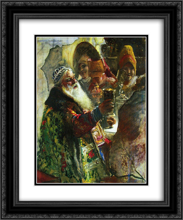 Portrait of Prince P.Vyazemsky 20x24 Black Ornate Wood Framed Art Print Poster with Double Matting by Makovsky, Konstantin