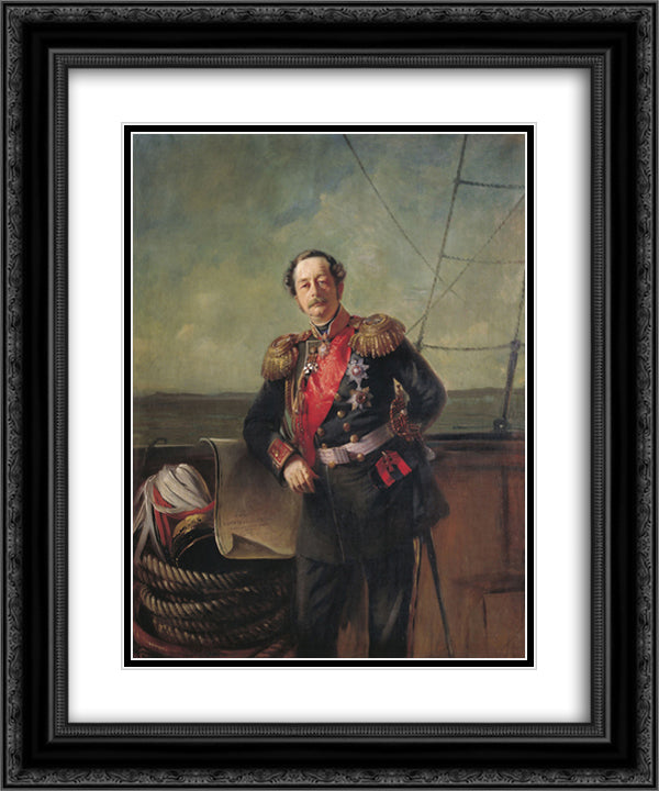 Portrait of the Count Nikolay Muravyov-Amursky 20x24 Black Ornate Wood Framed Art Print Poster with Double Matting by Makovsky, Konstantin