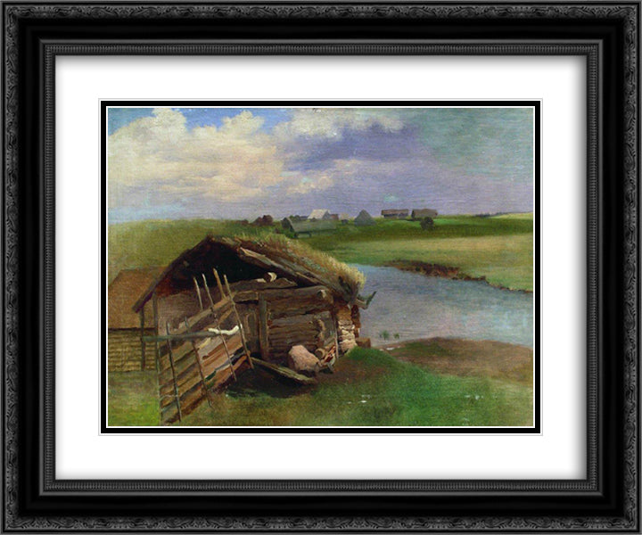 Summer Day 24x20 Black Ornate Wood Framed Art Print Poster with Double Matting by Makovsky, Konstantin