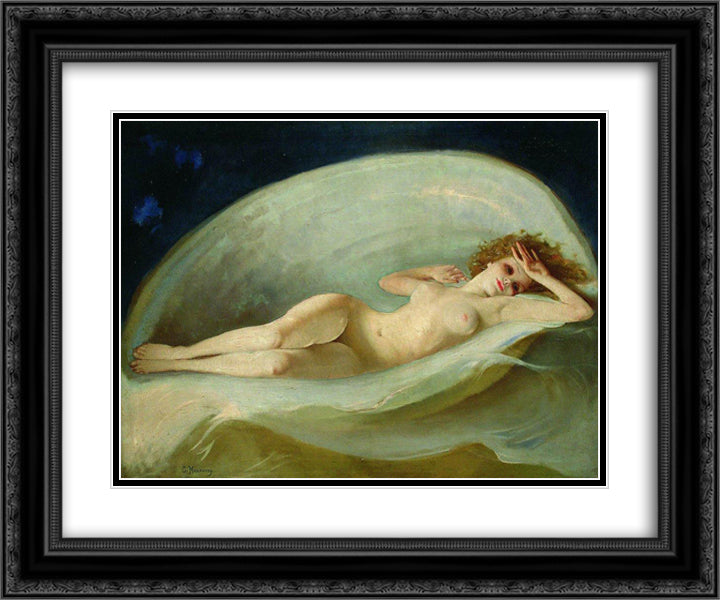 Venus Birth 24x20 Black Ornate Wood Framed Art Print Poster with Double Matting by Makovsky, Konstantin