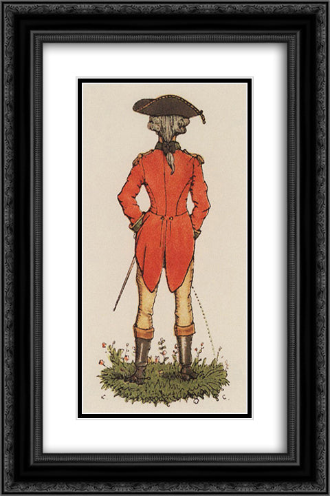 Book of the Marquise. Illustration 2 16x24 Black Ornate Wood Framed Art Print Poster with Double Matting by Somov, Konstantin