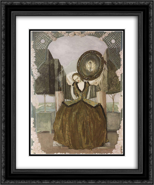 Enchantment 20x24 Black Ornate Wood Framed Art Print Poster with Double Matting by Somov, Konstantin