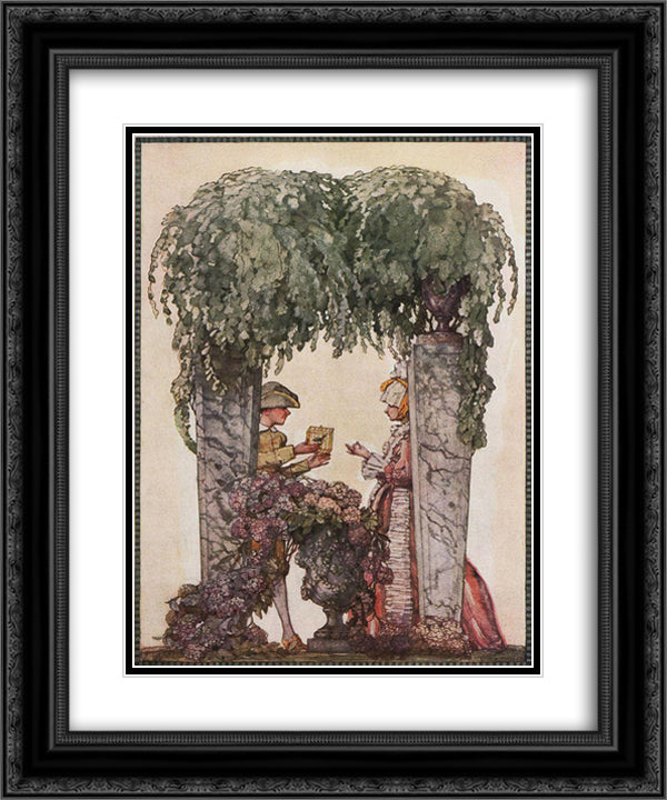 Gardener Gift 20x24 Black Ornate Wood Framed Art Print Poster with Double Matting by Somov, Konstantin
