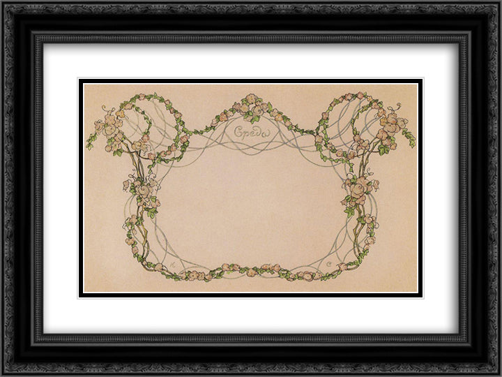 Wednesday 24x18 Black Ornate Wood Framed Art Print Poster with Double Matting by Somov, Konstantin