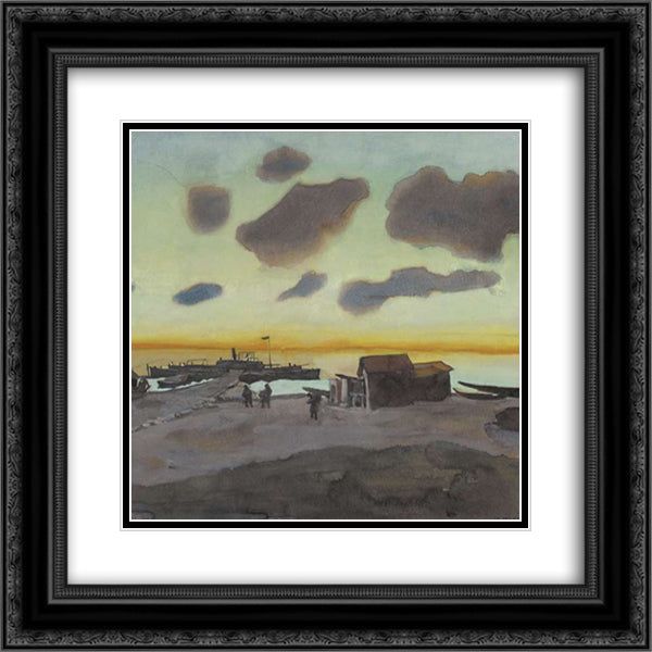 Summer Sunrise 20x20 Black Ornate Wood Framed Art Print Poster with Double Matting by Yuon, Konstantin