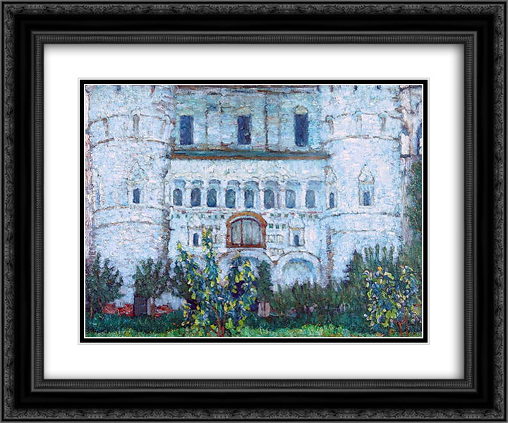 The Rostov's Kremlin Gates 24x20 Black Ornate Wood Framed Art Print Poster with Double Matting by Yuon, Konstantin