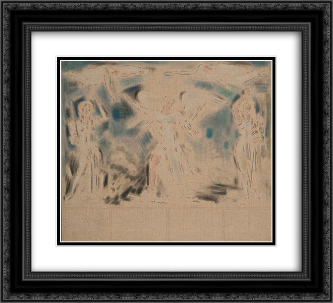 Allegorical scene 22x20 Black Ornate Wood Framed Art Print Poster with Double Matting by Parthenis, Konstantinos