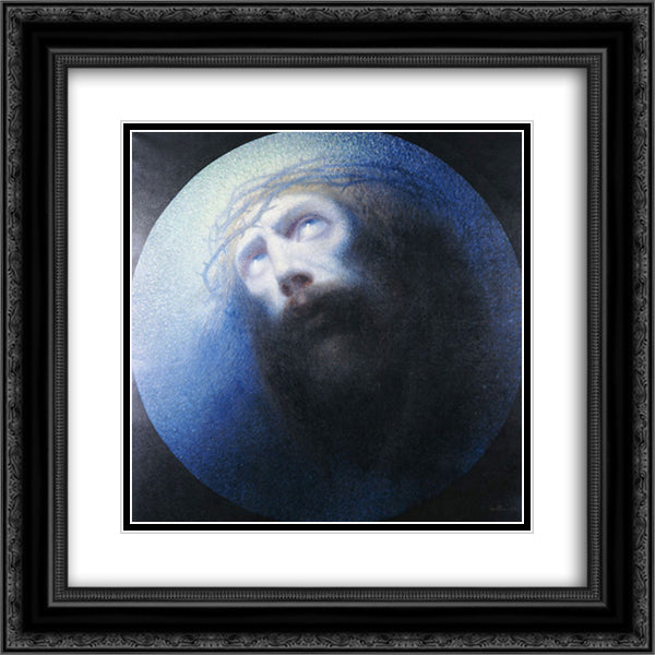 Christ 20x20 Black Ornate Wood Framed Art Print Poster with Double Matting by Parthenis, Konstantinos