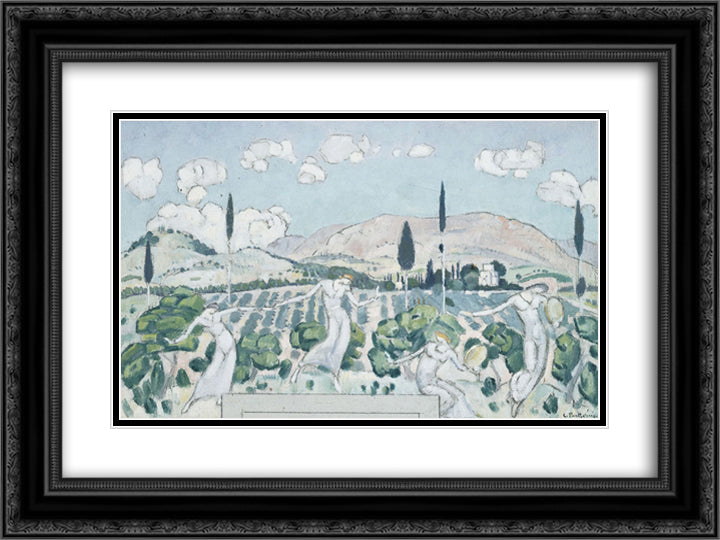 Music 24x18 Black Ornate Wood Framed Art Print Poster with Double Matting by Parthenis, Konstantinos