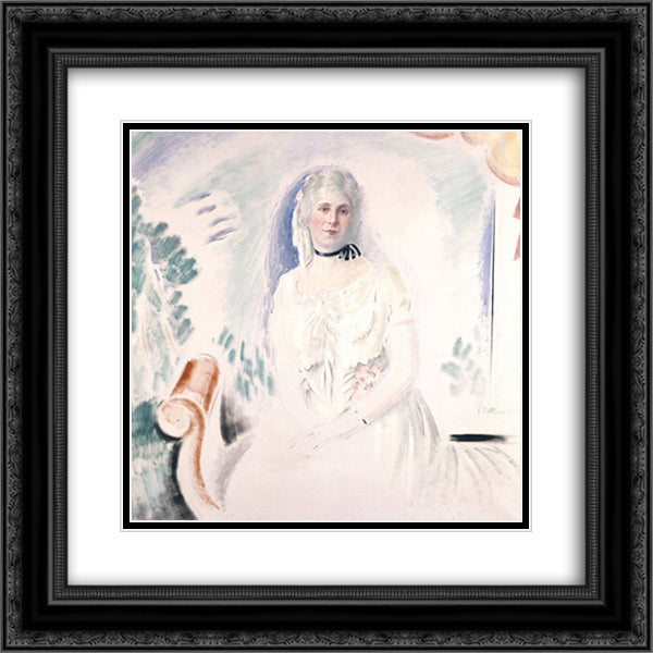 Portrait of Aristovouli Lopresti 20x20 Black Ornate Wood Framed Art Print Poster with Double Matting by Parthenis, Konstantinos