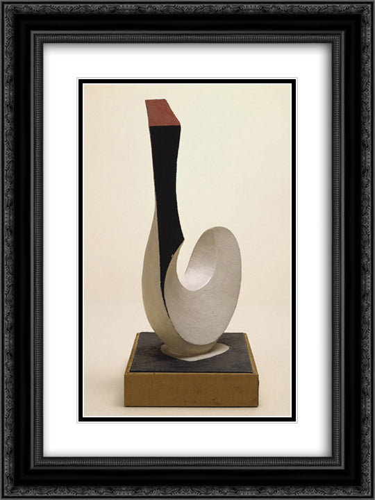 Chicken and Egg 18x24 Black Ornate Wood Framed Art Print Poster with Double Matting by Schwitters, Kurt
