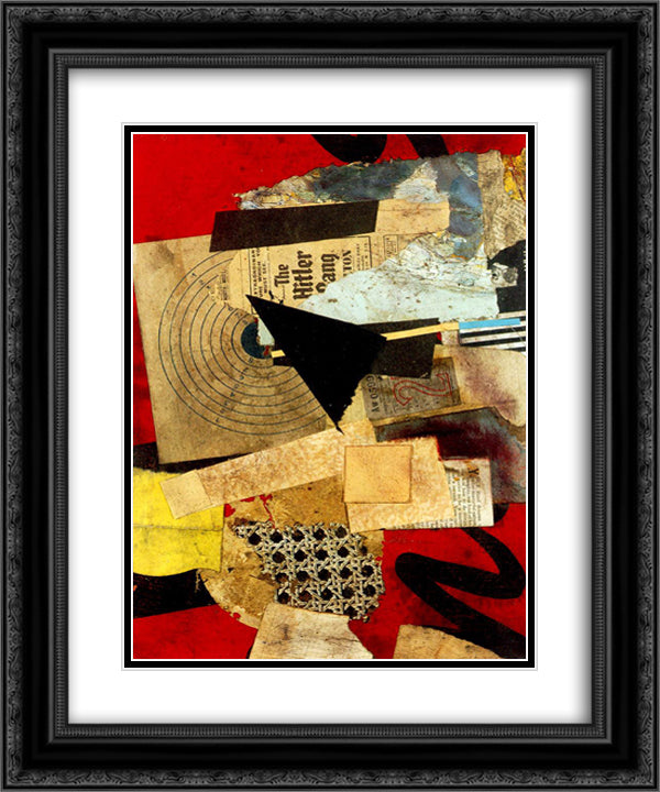 Hitler Gang 20x24 Black Ornate Wood Framed Art Print Poster with Double Matting by Schwitters, Kurt