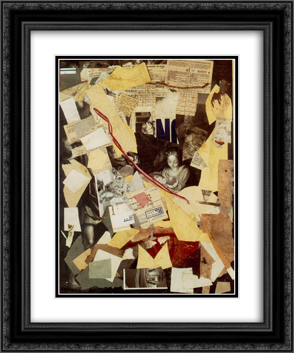 The Holy Night by Antoni Allegri, known as Correggio... 20x24 Black Ornate Wood Framed Art Print Poster with Double Matting by Schwitters, Kurt