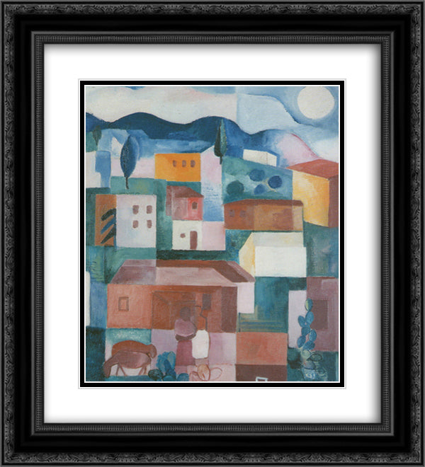 Brazilian Landscape 20x22 Black Ornate Wood Framed Art Print Poster with Double Matting by Segall, Lasar