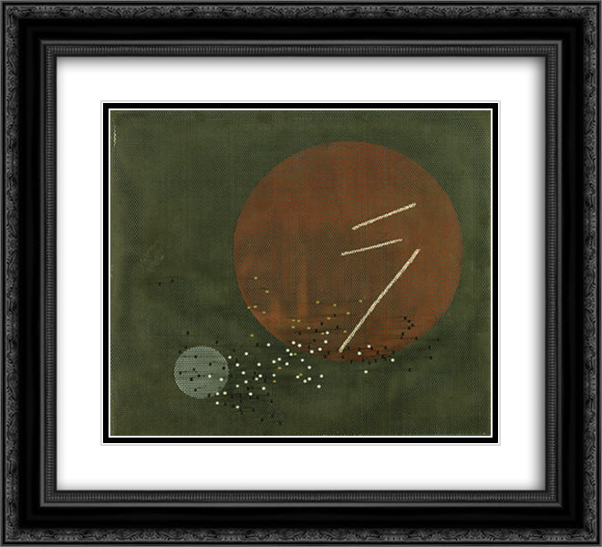 Space Modulator L3 22x20 Black Ornate Wood Framed Art Print Poster with Double Matting by Moholy Nagy, Laszlo