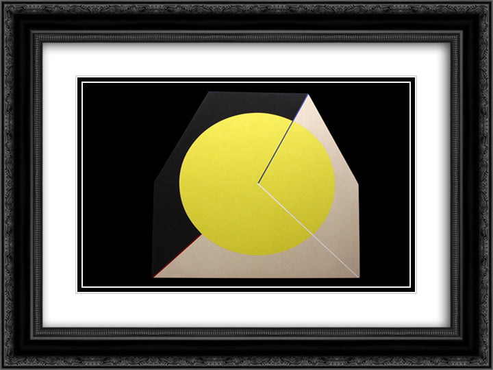 Cubibop 24x18 Black Ornate Wood Framed Art Print Poster with Double Matting by Valledor, Leo
