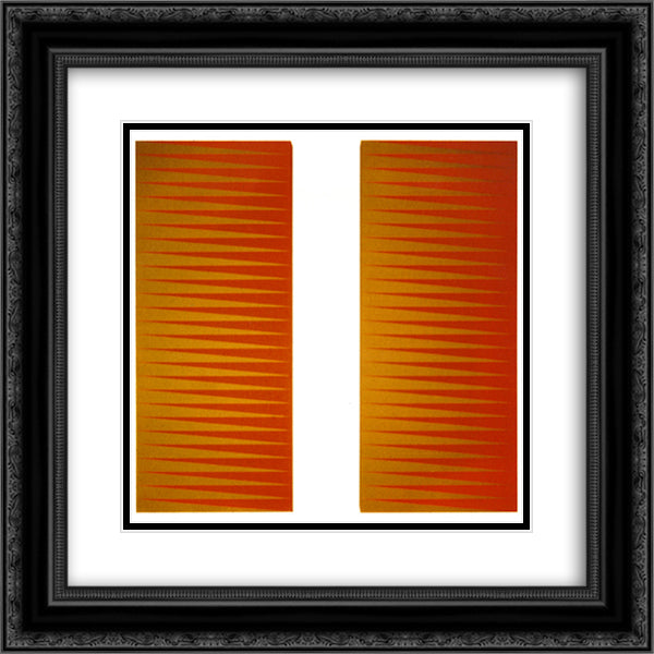 Echo 20x20 Black Ornate Wood Framed Art Print Poster with Double Matting by Valledor, Leo
