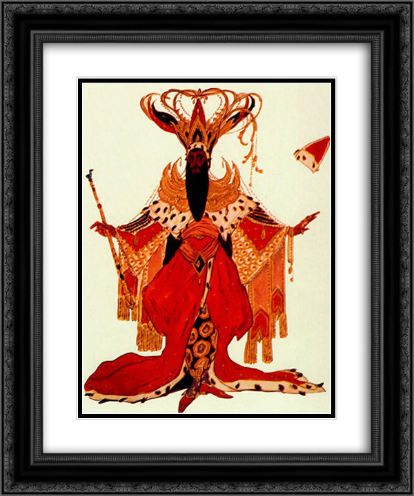 La legende de Joseph Potiphar 20x24 Black Ornate Wood Framed Art Print Poster with Double Matting by Bakst, Leon
