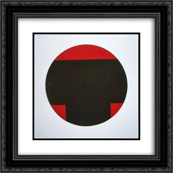 Big T 20x20 Black Ornate Wood Framed Art Print Poster with Double Matting by Polk Smith, Leon