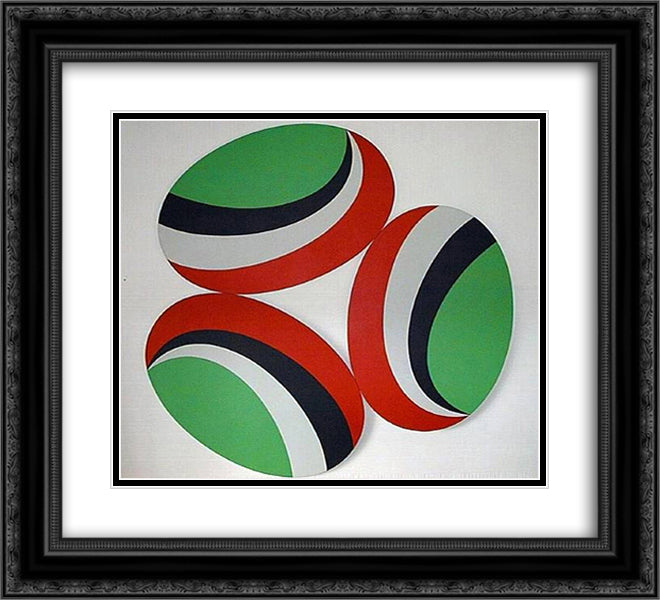Oh Happy Day (Constellation series) 22x20 Black Ornate Wood Framed Art Print Poster with Double Matting by Polk Smith, Leon