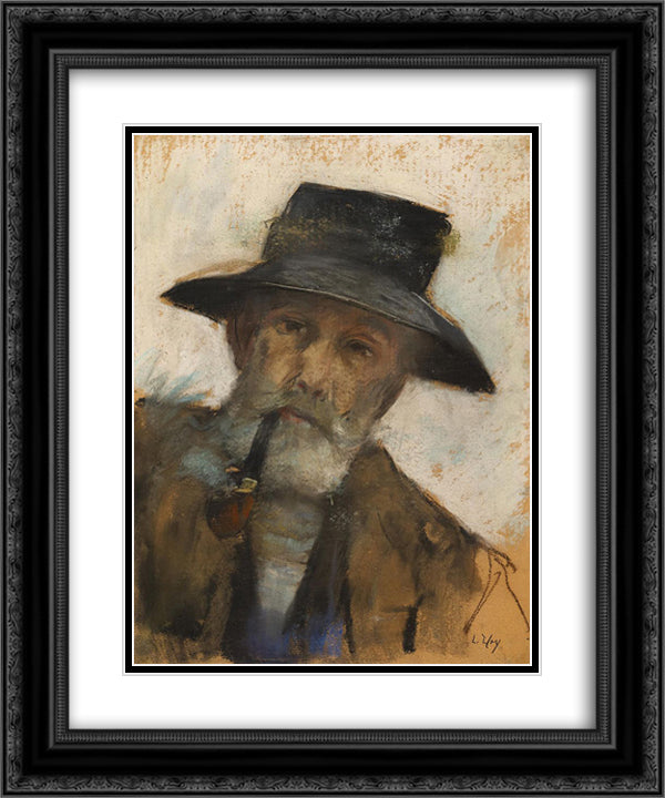 Kufermeister Adam Chaudy 20x24 Black Ornate Wood Framed Art Print Poster with Double Matting by Ury, Lesser