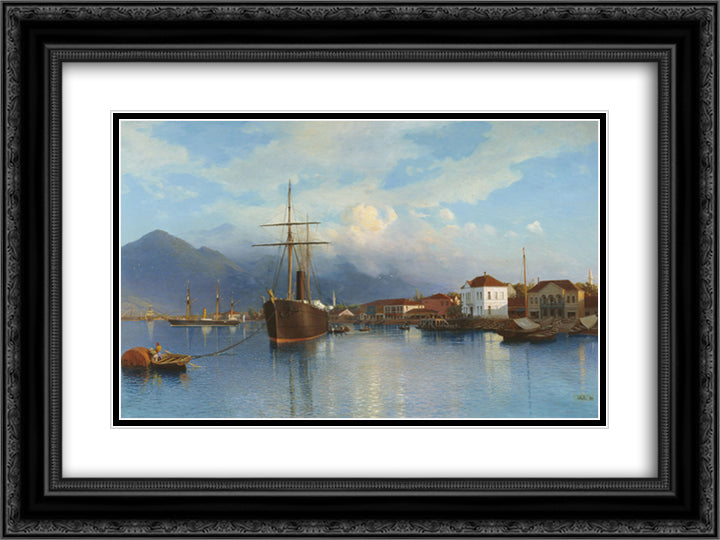 Batum 24x18 Black Ornate Wood Framed Art Print Poster with Double Matting by Lagorio, Lev