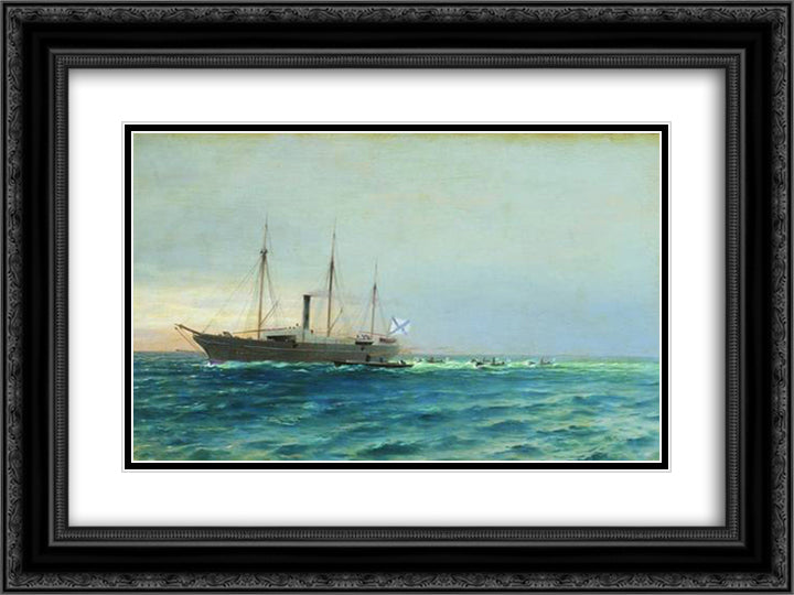 Grand Prince Constantine 24x18 Black Ornate Wood Framed Art Print Poster with Double Matting by Lagorio, Lev
