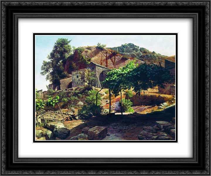 Southern landscape 24x20 Black Ornate Wood Framed Art Print Poster with Double Matting by Lagorio, Lev