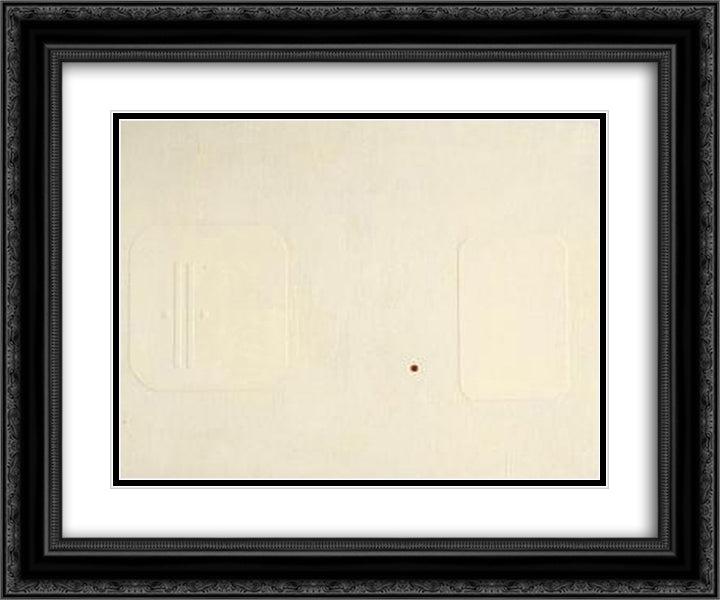 12 + 14 = 43 24x20 Black Ornate Wood Framed Art Print Poster with Double Matting by Yuan Chia, Li