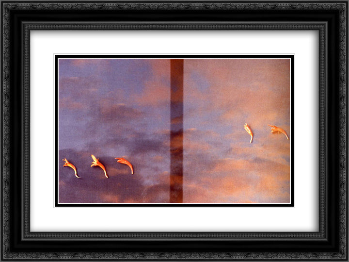 Untitled (35mm Transparency) 24x18 Black Ornate Wood Framed Art Print Poster with Double Matting by Yuan Chia, Li