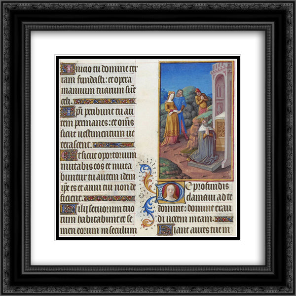 De Profundis 20x20 Black Ornate Wood Framed Art Print Poster with Double Matting by Limbourg Brothers