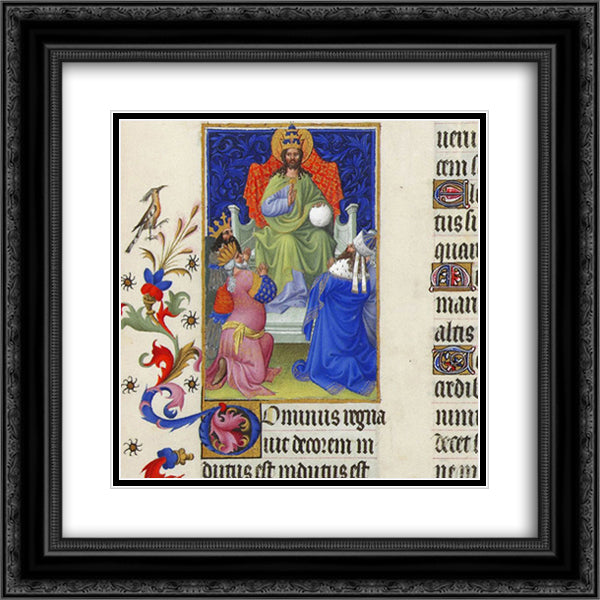 God Reigns Over All the Earth 20x20 Black Ornate Wood Framed Art Print Poster with Double Matting by Limbourg Brothers