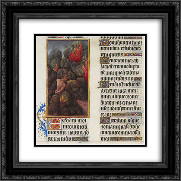 Hezekiah's Canticle 20x20 Black Ornate Wood Framed Art Print Poster with Double Matting by Limbourg Brothers