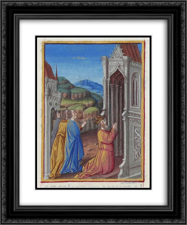 Psalm CXXV 20x24 Black Ornate Wood Framed Art Print Poster with Double Matting by Limbourg Brothers