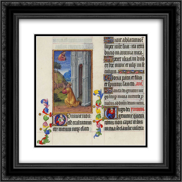 Psalm CXXX 20x20 Black Ornate Wood Framed Art Print Poster with Double Matting by Limbourg Brothers
