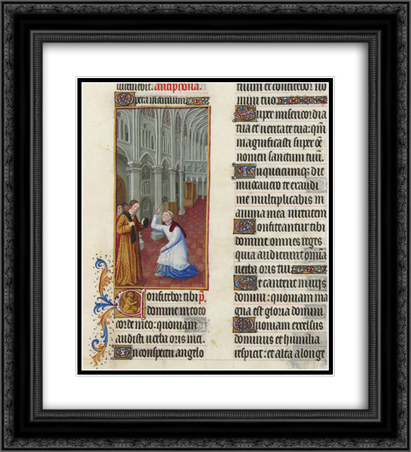 Psalm CXXXVII 20x22 Black Ornate Wood Framed Art Print Poster with Double Matting by Limbourg Brothers