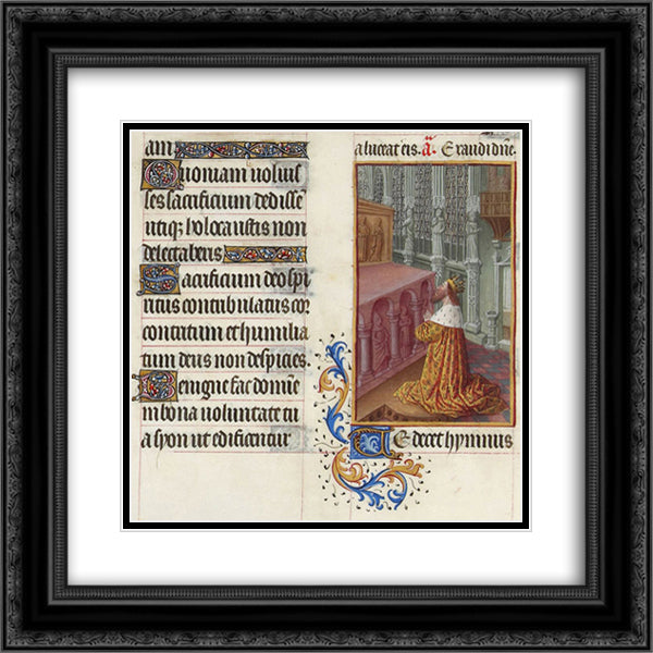 Psalm LXIV 20x20 Black Ornate Wood Framed Art Print Poster with Double Matting by Limbourg Brothers