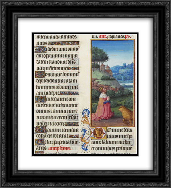 Psalm VII 20x22 Black Ornate Wood Framed Art Print Poster with Double Matting by Limbourg Brothers