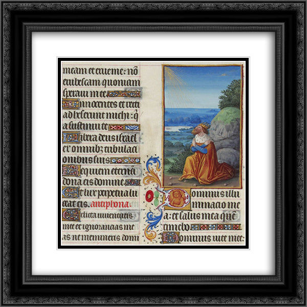 Psalm XXVI 20x20 Black Ornate Wood Framed Art Print Poster with Double Matting by Limbourg Brothers