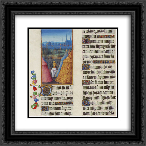 Psalm XXXVII 20x20 Black Ornate Wood Framed Art Print Poster with Double Matting by Limbourg Brothers